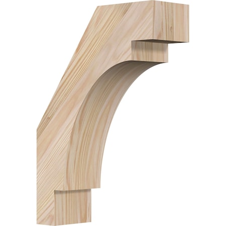 Ekena Millwork 3 1/2"W x 10"D x 14"H Merced Smooth Knee Brace, Douglas Fir BRC04X10X14MRC00SDF